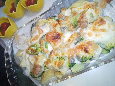 隠し味にマヨ!ブロッコリーとポテトのチーズ焼き
